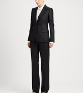 This chic, minimal wide-legged silhouette will be an instant wardrobe favorite.Self waistbandZip flyInseam, about 36WoolDry cleanMade in Italy of imported fabricModel shown is 5'11 (180cm) wearing US size 4. Additional Information Women's Premier Designer & Contemporary Size Guide 