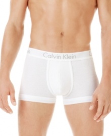 Lightweight cotton trunk. Body-defining fit. Contour pouch flatters physique. U1704