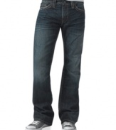 The right fit for you is this pair of straight-fitting denim from Silver Jeans.