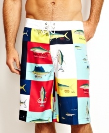 These swim trunks from Nautica in bright colors illuminate your summer style.