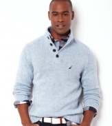 Style yourself in this handsome sweater by Nautica.