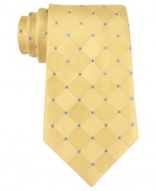 The strong silent type. This tie from Donald Trump is a minimalist with maximum impact.