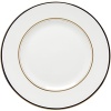 Kate Spade and Lenox join together to bring ease, elegance and understated wit to the table. Library Lane, a pattern banded with stripes, can be dressed up by mixing in the accent plate that is rimmed in navy with gold dots.