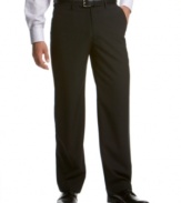 Crafted in a lightweight blend, these flat front tailored pants from Kenneth Cole Reaction are a great choice for your Monday through Friday lineup.