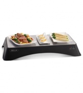 A natural entertainer-keep your dishes party-ready with this cordless warming tray. The perfect solution for setting up a buffet or delicious spread, this warming tray keeps food at the ideal temp for up to 1 hour. 1-year warranty. Model 13697.