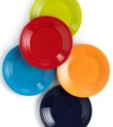 An American classic with definitive Deco flair. Originally released in 1936, reissued today in a range of bold colors. Lead-free china; easy to use, fun to mix, match and collect. Each piece is oven, microwave and dishwasher safe. Made in USA.