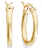 Classic chic. Every girl needs a polished pair of hoops like this traditional Giani Bernini style. Crafted in 24k gold over sterling silver. Approximate diameter: 5/8 inch.