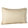 A touch of silk brings sophisticated style to any bed with this luminous Donna Karan king sham in a dreamy gold leaf hue.