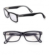 A chic style made from shiny acetate finished with signature logo temples. Available in black. Logo templesMade in Italy Please note: Non-prescriptive lens.