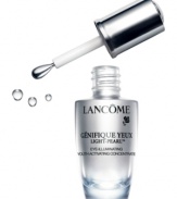 Inspired by gene science, Lancôme introduces Génifique Eye Light-Pearl™. The 1st Lancôme eye-illuminating serum engineered with a unique Light-Pearl™, a massaging applicator designed to work with precision around the eye contour area. The combination of the Light-Pearl™, hydrating serum, and 360° eye massage technique, instantly refreshes and re-energizes to reveal a visibly younger eye contour: minimized eye bags, smoother, and more luminous.