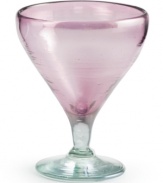 Pour an even more appetizing cocktail in handcrafted glasses by Rosanna. A translucent purple hue and rounded shape presents martinis, Manhattans and gimlets with new artistry.