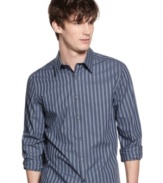 This shirt from Kenneth Cole is a step-up from your normal stripes.