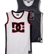 Score big with the sporty style of this basketball-style tank from DC Shoes.