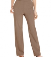 Get a sleeker, slimmer look in JM Collection's pull-on pants with tummy control features for a flattering fit.