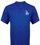 The more sophisticated fan gear. When you're a little too old for jerseys, celebrate with this Majestic Apparel Dodgers polo shirt.