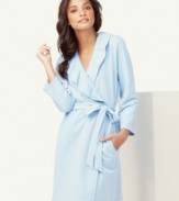 Lightweight and lovely with ruffles, this French terry cloth robe by Nautica is perfect for warmer months.