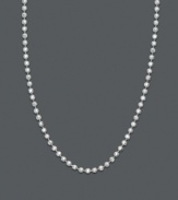 Showcasing a pendant or shining alone, this versatile bead chain crafted from 14k white gold is always picture perfect. Adjustable. Approximate length: 16-20 inches.