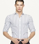 Ralph Lauren Black Label Sloan Stripe Cotton Poplin Sport Shirt - Slim Fit, Barrel Cuff