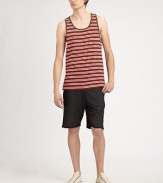 A summer style favorite, set in cool, striped cotton for a charming finish.CrewneckCottonMachine washImported