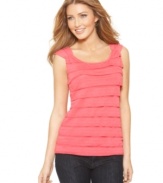 A tiered top from AGB looks lovely on its own or layered with spring jackets and lightweight cardigans!