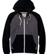 You style standard just became a standout with the cool color-blocked design on this hoodie from Chor.