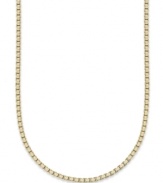 A simple chain adds a ton of dimension. Giani Bernini's intricate box chain is crafted in 24k gold over sterling silver. Approximate length: 20 inches.