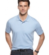 This classic has perennial appeal. In a smooth stripe, this Tasso Elba polo will soon become a mainstay.