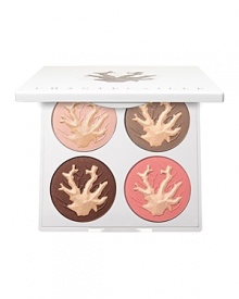 The Coral Reefs Palette creates a healthy, fresh and natural look- a perfect compliment to fashions colorful prints and omnipresent pastels and whites.Contains 4 new shades:Pink Pearl: Soft Sand Eye highlighterReef: Delicate beige for the EyesDriftwood: Deep Brown Eye DefinerCoral: A Fresh Flush for the Cheeks. Appropriate for all skintypes