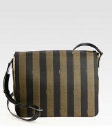 EXCLUSIVELY AT SAKS. Elegantly striped messenger bag with magnetic button closure and interior pockets and compartments to secure all of your business essentials.Flap, magnetic closureAdjustable shoulder strapInterior zip, slip pocketsLeather14W x 11H x 4DMade in Italy