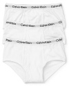 Comfy cotton briefs, rendered with a touch of extra stretch by Calvin Klein Underwear.