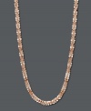 The perfect combination of unique design and trendy color. Necklace features a faceted chain link crafted in 14k rose gold. Approximate length: 18 inches.