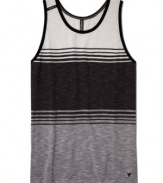 Keep your cool even as the mercury rises with this moody striped tank from Univibe.