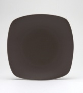 Crafted from versatile stoneware, this small quad plate is perfect for casual dining and elegant entertaining. The deep chocolate brown color enriches any tabletop while the classic shape makes this plate a practical choice. Small square plate measures 8 1/4.