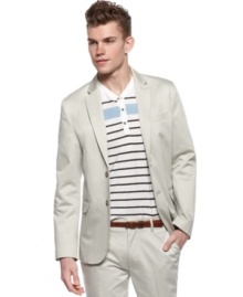 Give good style a sporting chance with this jacket from Kenneth Cole Reaction.