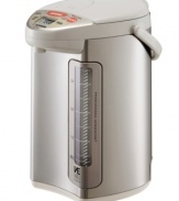 H20 on the go! Things heat up anywhere & at anytime with this hybrid water boiler, which utilizes vacuum insulation technology to operate on batteries and keep liquid hot with very little electricity, so you can pick up this portable essential & take it with you. Model CV-DSC40.