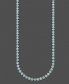 A long, luxurious layer, or two times the fun! This beautiful aquamarine (340 ct. t.w.) necklace features polished beads (8-9 mm) with a sterling silver clasp. Necklace can be worn in one single layer or doubled. Approximate length: 36 inches.