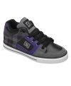 He's too young to ride the board but not too young to look skater cool with these sneakers from DC Shoes.