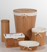 Natural inspiration meets modern simplicity in the Eco Styles bath storage, featuring handcrafted bamboo wood in an innovative tongue-and-groove design. Accomodates three rolls of bath tissue.