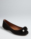 These elegant Donald J Pliner ballet flats stand apart from the crowd thanks to striking knot accents.