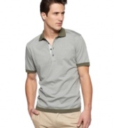 This modern version of the classic polo takes care of your casual shirting needs for spring.