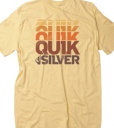 Catch the wave. This Quiksilver tee will have you working triple time.