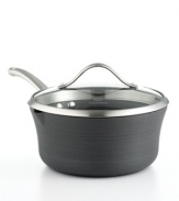 Cut out the colander-built-in drain holes bring a new versatility to the classic saucepan, allowing you to heat, cook, pour and strain all in one place. A multi-layer nonstick design combines heavy-gauge aluminum with a hard anodized construction for incredible strength and durability that produces unrivaled results. Lifetime warranty.