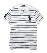 Polo Ralph Lauren Custom-Fit Short-Sleeved Stripe Mesh Polo