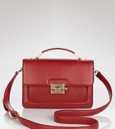 The mini trend proves major with this leather shoulder bag from Rachel Zoe. In a vivid hue a structured silhouette, it's proof size really does matter.