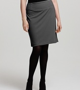 Rendered in versatile stretch ponte, this essential Love Ady pencil skirt pairs seamlessly with crisp button downs and effortless blazers for workday style at its best.