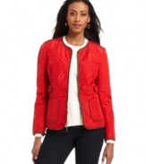 Instantly introduce texture to any ensemble with Charter Club's quilted coat. Satin piping lends a preppy touch, too!