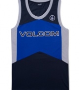 You'll be armed with style in this sleek Volcom tank.