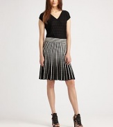 An intriguing design with the signature M Missoni fit, this chain-stitch knit skirt will surely stop traffic this season.Elasticized waistbandFlared silhouettePull-on styleAbout 22 long59% viscose/26% polyester/15% virgin woolDry cleanMade in Italy of imported fabric Model shown is 5'11 (180cm) wearing US size 4. Additional Information Women's Premier Designer & Contemporary Size Guide 