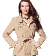 Try a cooler take on a traditional trench with Buffalo David Bitton's studded yet totally girly jacket!