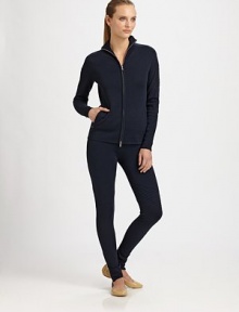 A varsity-influenced design with couture attitude courtesy of perfectly placed, high-impact texture.MockneckDouble zip frontZip slash pocketsRibbed collar, cuffs and hemAbout 26 long from shoulder to hem57% merino wool/25% angora/17% polyester/1% elastaneDry cleanImported Model shown is 5'10 (177 cm) wearing US size Small. 